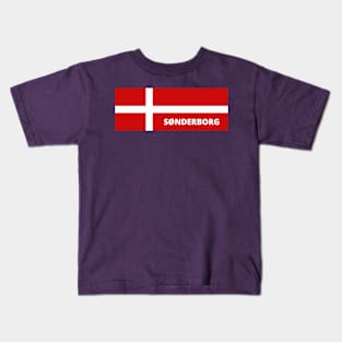 Sønderborg Denmark in Danish Flag Kids T-Shirt